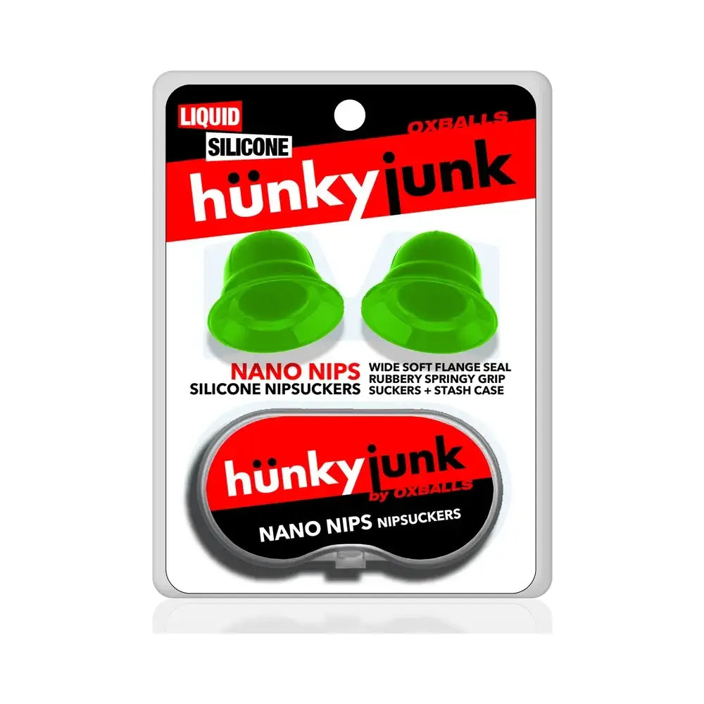 Oxballs Hünkyjunk Nano Nips Silicone Nipple Suckers, 2-Pack with Storage Case