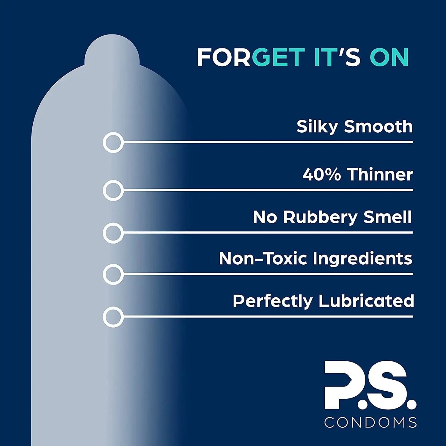 P.S. Exceptionally Thin Latex Condoms 12-Pack