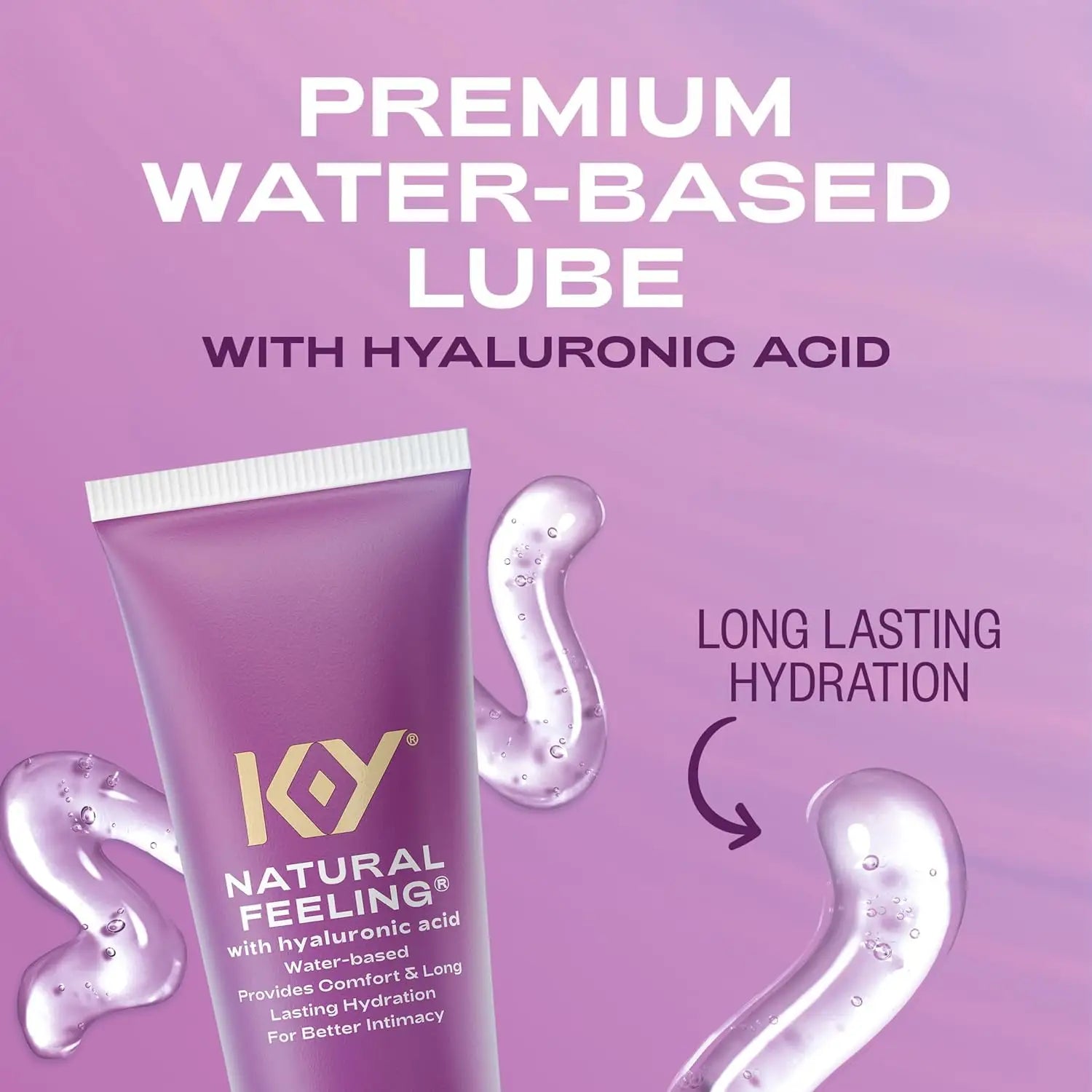 Paradise Marketing K-Y Natural Feeling Water-Based Lubricant With Hyaluronic Acid 2.5 fl. oz.