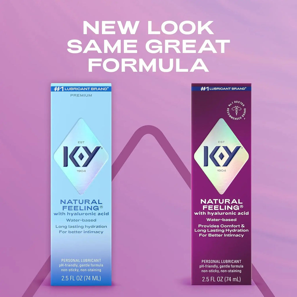 Paradise Marketing K-Y Natural Feeling Water-Based Lubricant With Hyaluronic Acid 2.5 fl. oz.