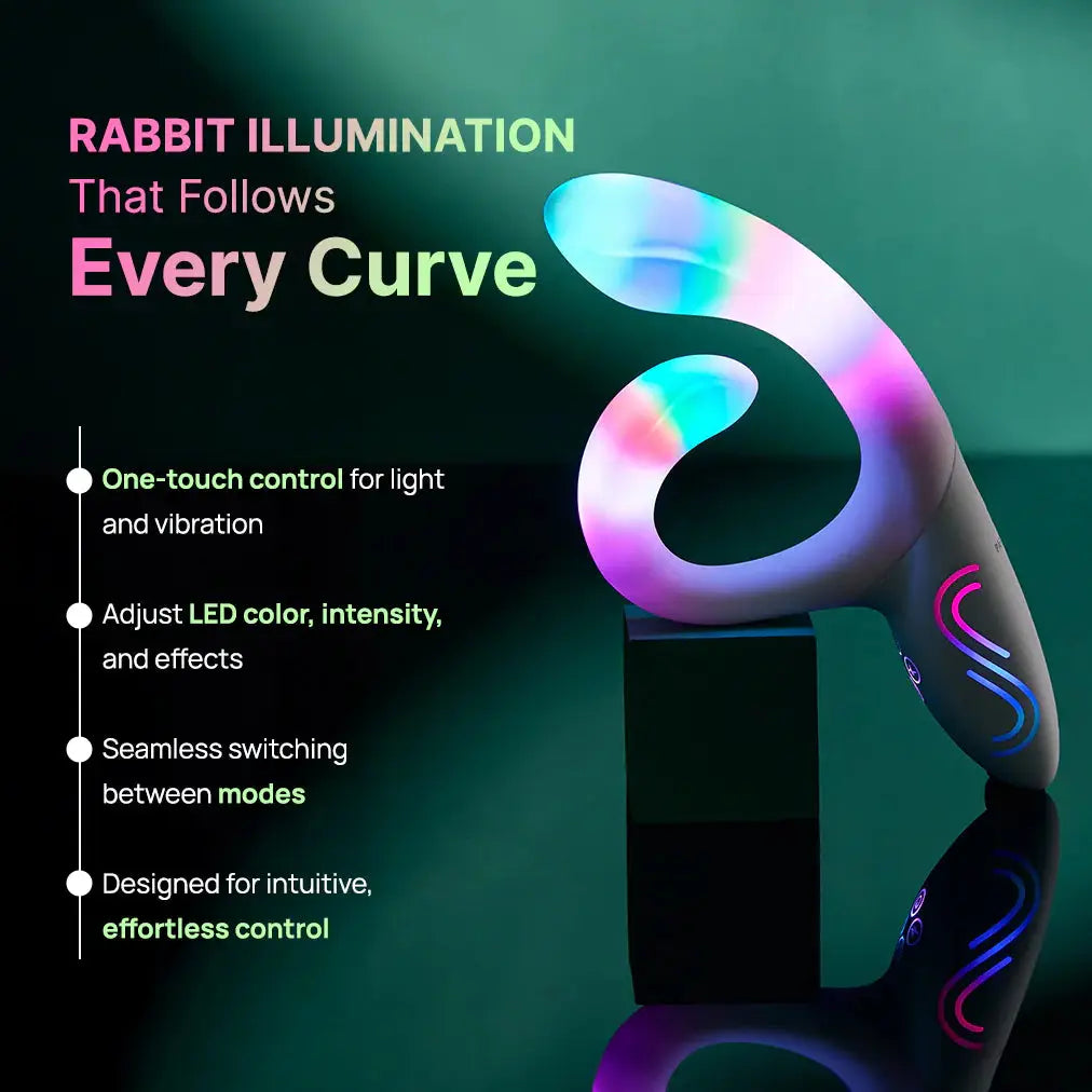 Paradise Pleasure Products The Art of Illumination Rabbit Vibrator Multicolor