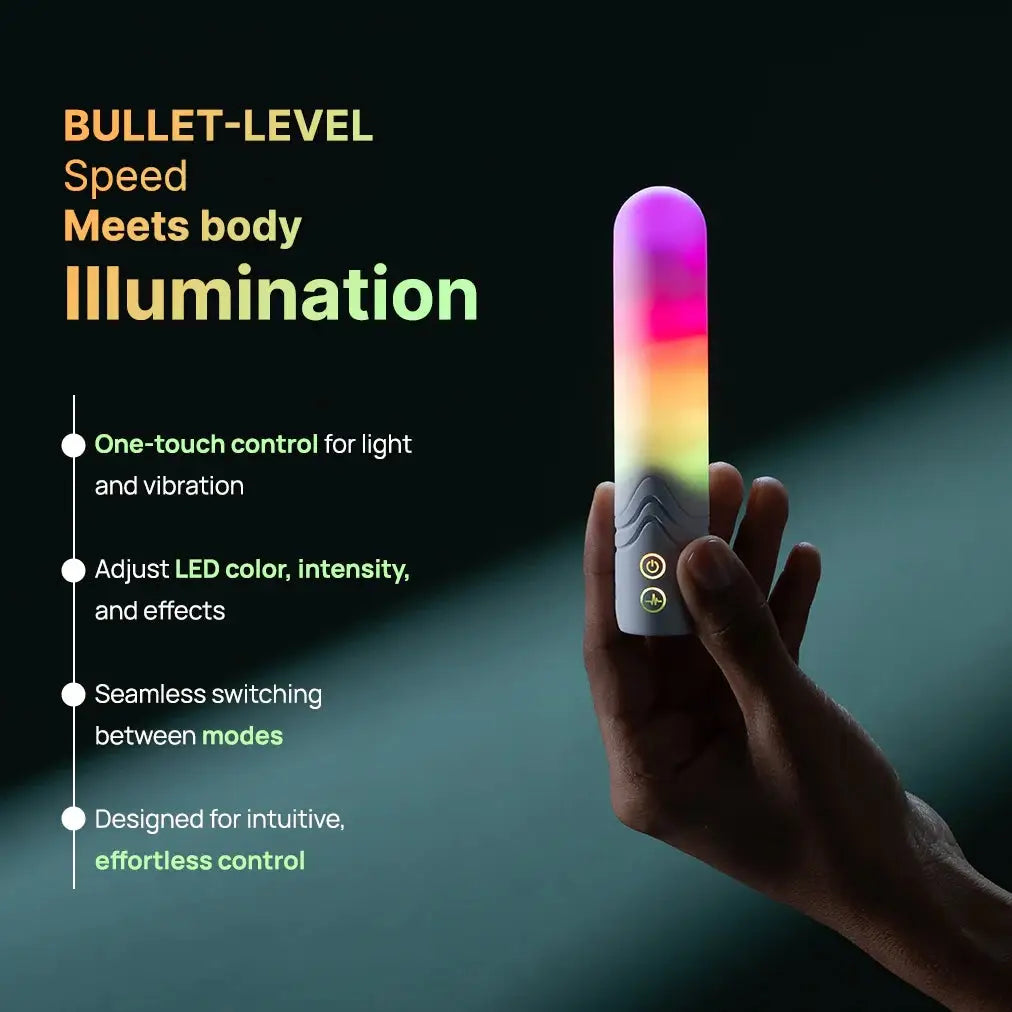 Paradise Pleasure Products The Bullet by - RGB LED App-Controlled Vibrator Multicolor
