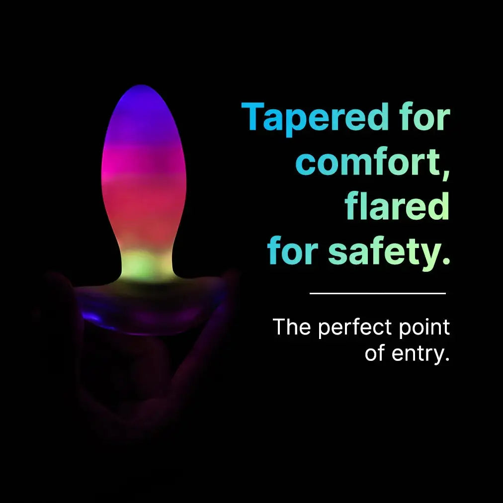 Paradise Pleasure Products The Plug RGB LED App-Enabled Vibrating Butt - Rechargeable & Waterproof Multicolor