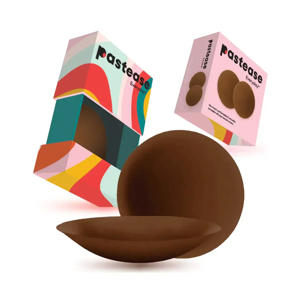 Pastease Everyday® Reusable Silicone Nipple/Breast Covers - Mocha Brown / Small (Fits A-C Cups) - Nipple