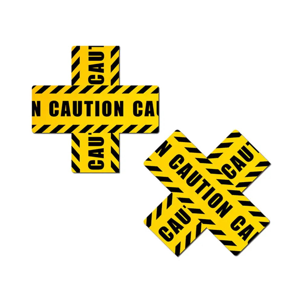 Pastease® Cross Nipple Pasties - Caution