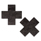 Pastease® Cross Nipple Pasties - Liquid Black