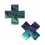 Pastease® Cross Nipple Pasties - Liquid Black Opal