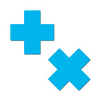 Glow Blue Cross Nipple Pasties
