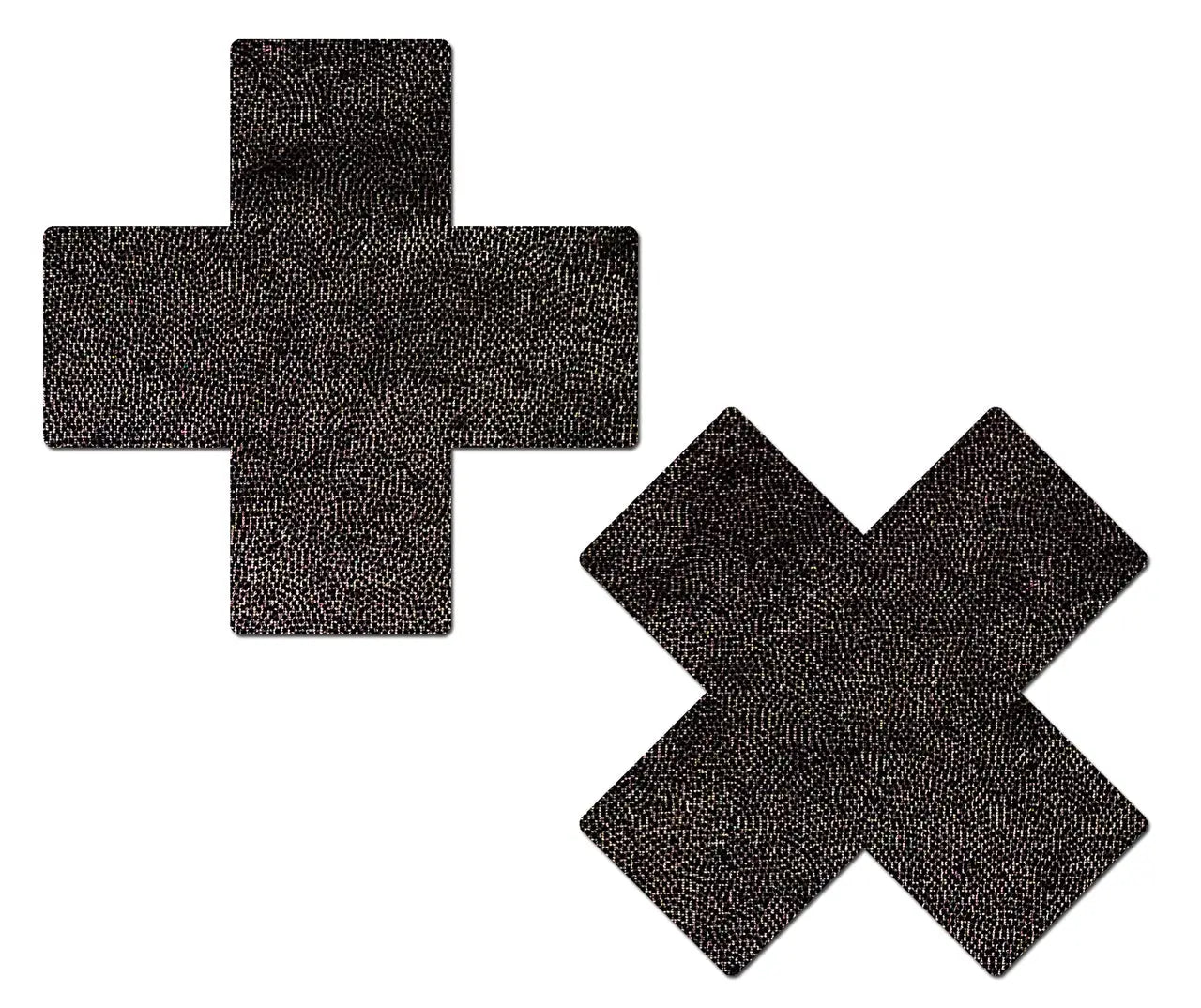Pastease® Cross Nipple Pasties - Liquid Black