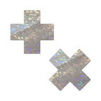 Pastease® Cross Nipple Pasties - Shatter Glass Disco Ball