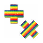 Pastease® Cross Nipple Pasties - Rainbow