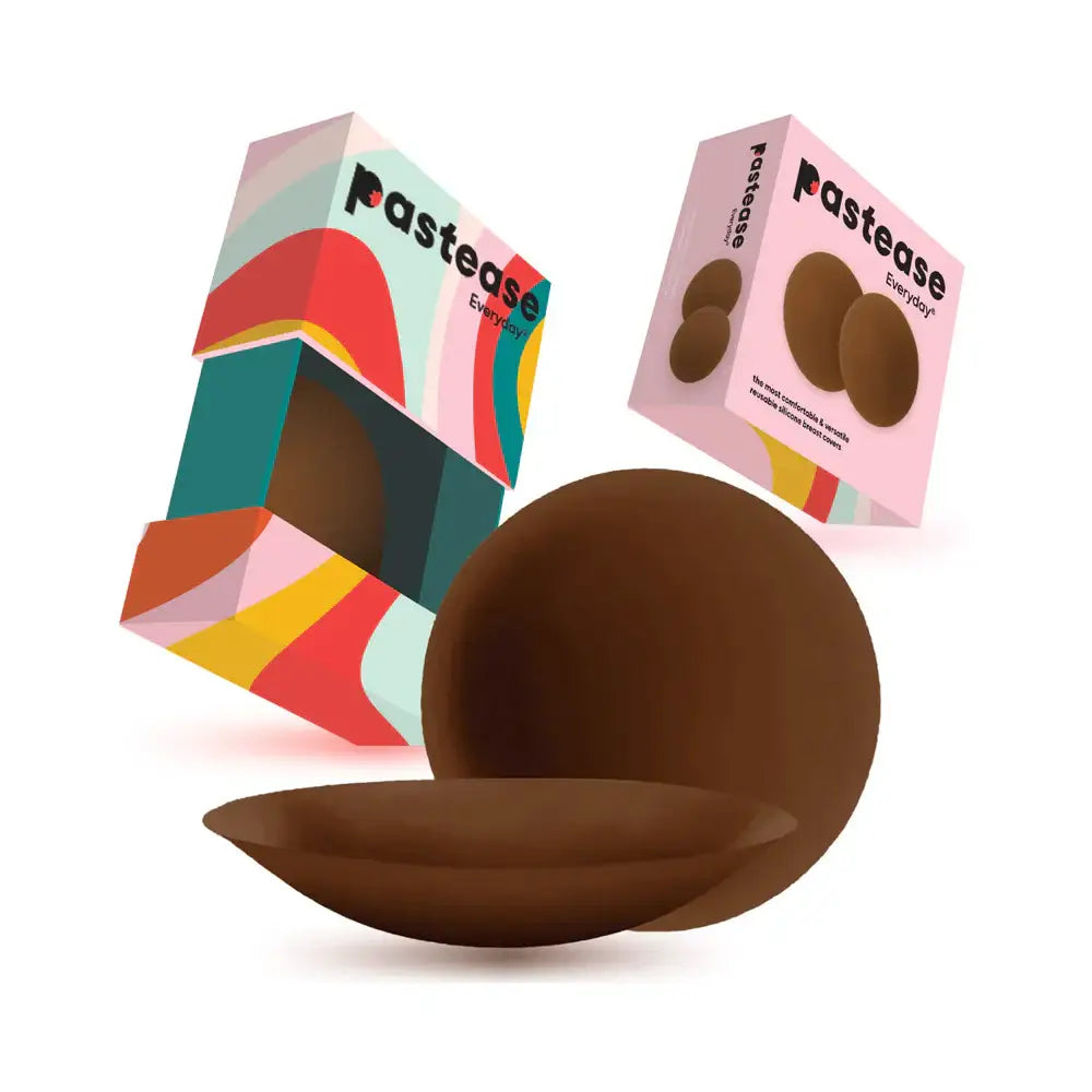Pastease Everyday® Reusable Silicone Nipple/Breast Covers - Mocha Brown / Small (Fits A-C Cups) - Nipple