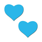 Glow Blue Heart Nipple Pasties
