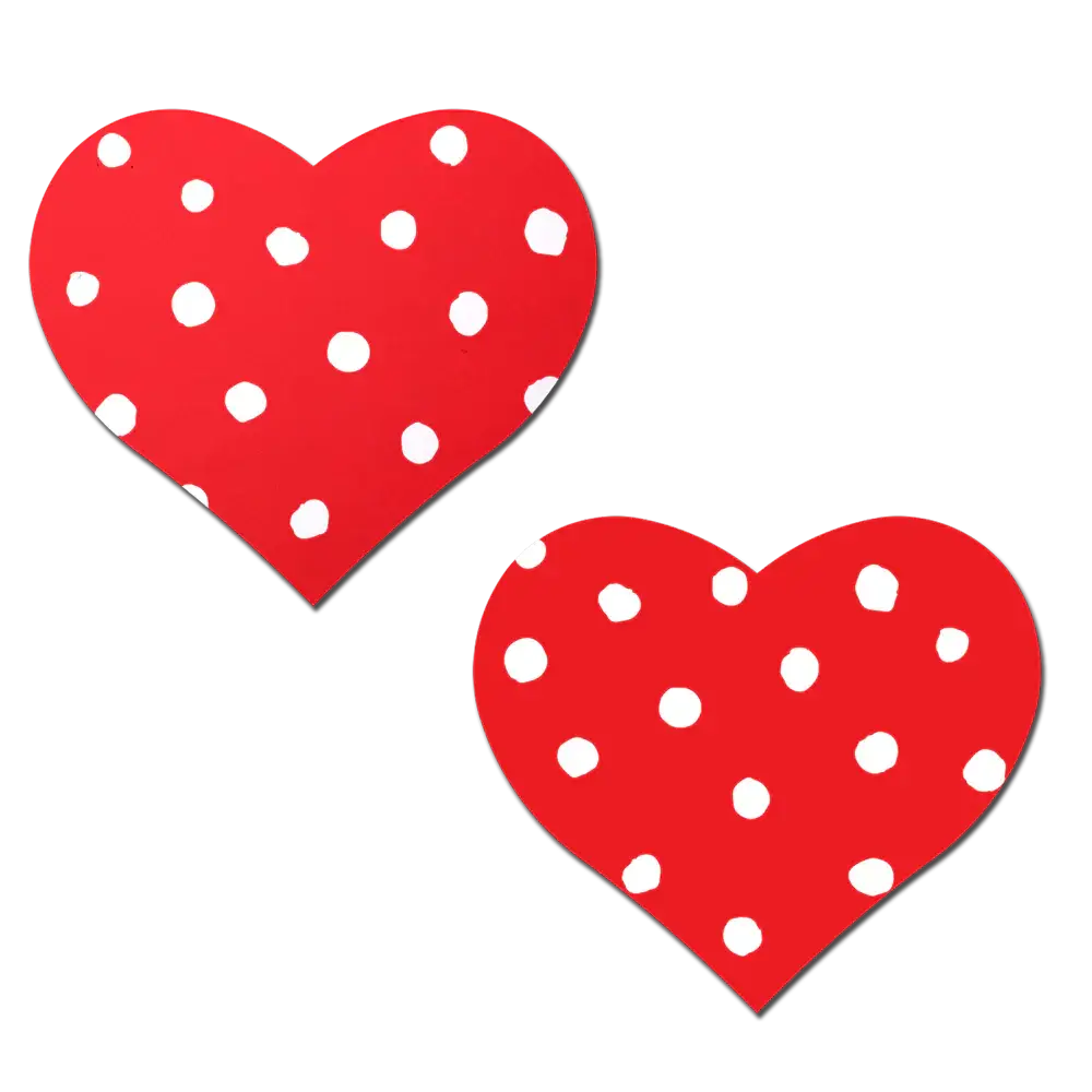 Pastease® Pastease Heart Collection Nipple Pasties - 10+ designs to choose from! Red Polka Dot