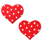 Pastease® Pastease Heart Collection Nipple Pasties - 10+ designs to choose from! Red Polka Dot