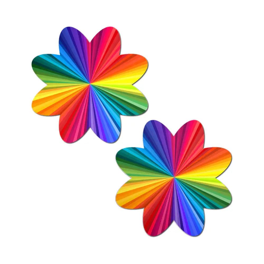 Pastease® Petal Collection Nipple Pasties | 12 Designs Rainbow Kaleidoscope