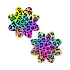 Pastease® Petal Collection Nipple Pasties | 12 Designs Rainbow Cheetah