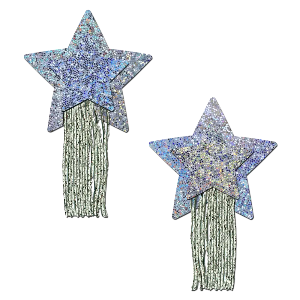 Pastease® Star Nipple Pasties - Silver Tassels