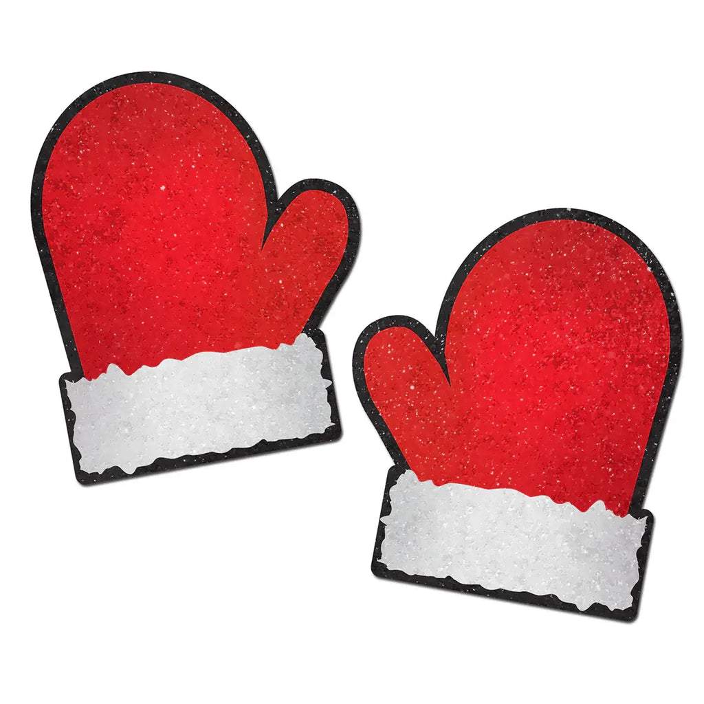 Santa Mittens Themed Nipple Pasties