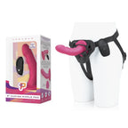 Pegasus 6’’ Curved Ripple Remote Controlled Peg + Harness Set - Pink - Dildo