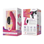 Pegasus 6’’ Curved Ripple Remote Controlled Peg + Harness Set - Pink - Dildo