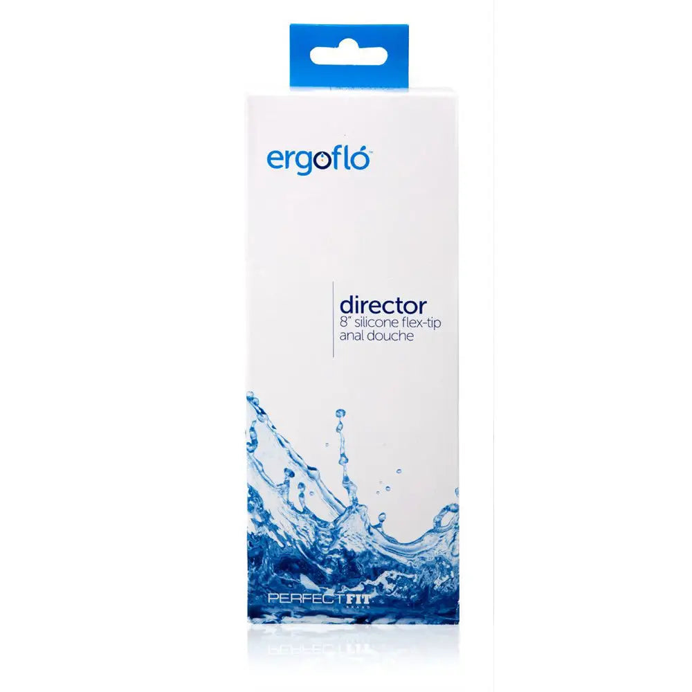 Ergoflo™ Director 8’’ Silicone Flex - Tip Anal Douche - Black