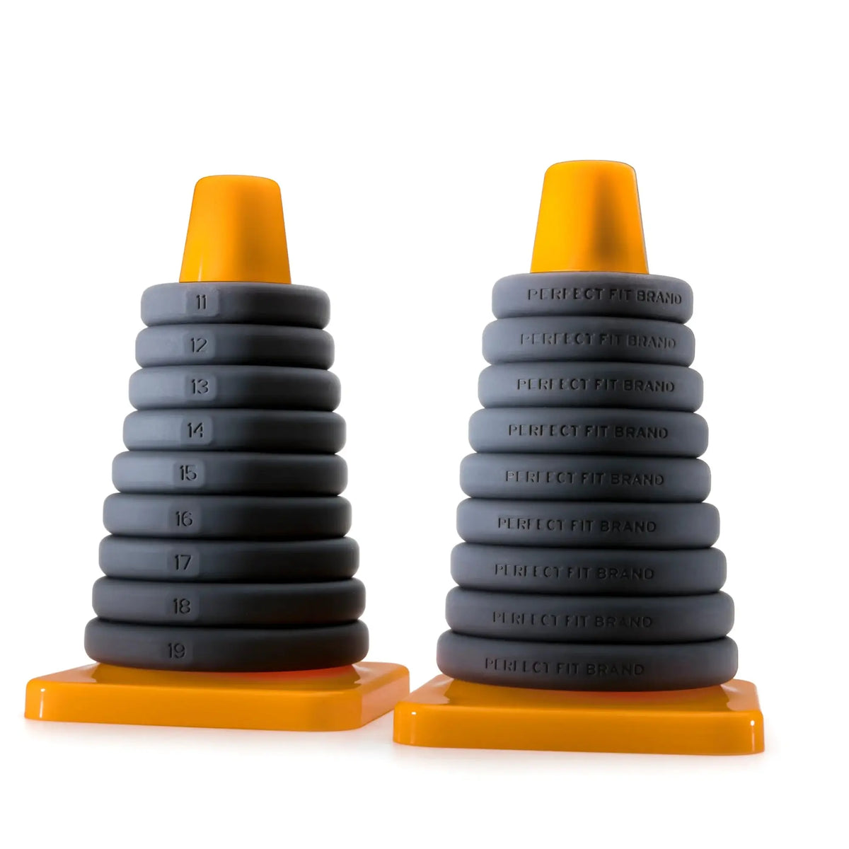 Perfect Fit Brand Play Zone 9 Sizes C-Ring Kit - Xact-Fit Silicone Rings Black