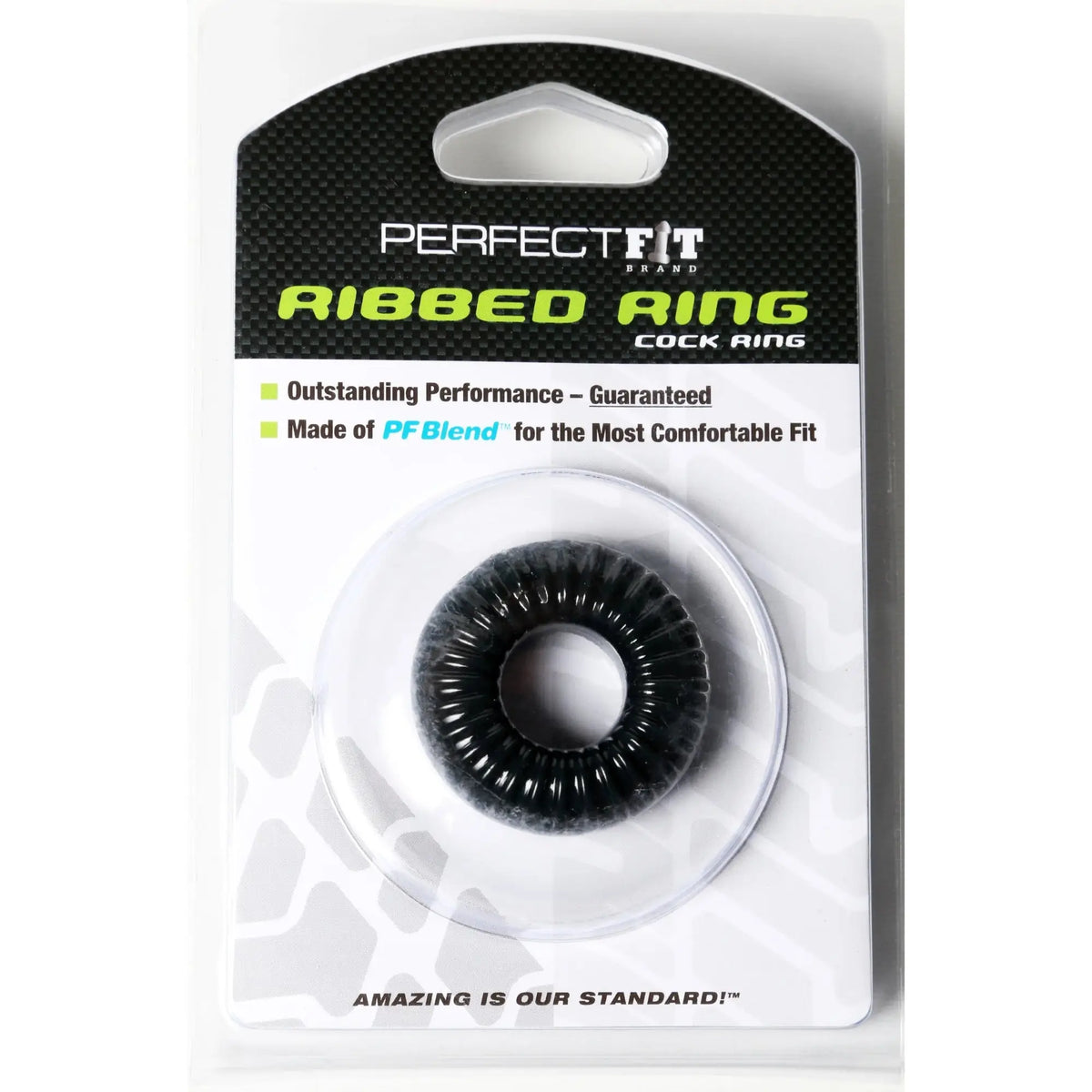 Perfect Fit Brand Ribbed C-Ring Black