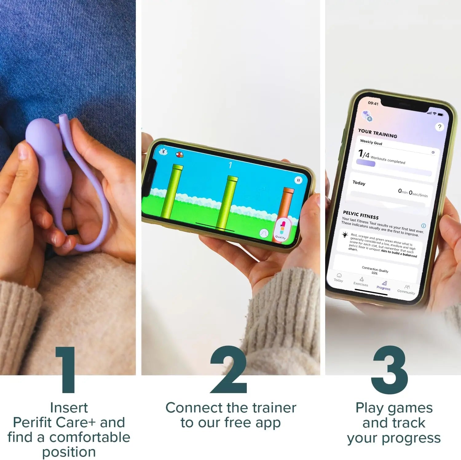 Perifit Care + Advanced App-Enabled Kegel Exerciser - Lavender - Kegels