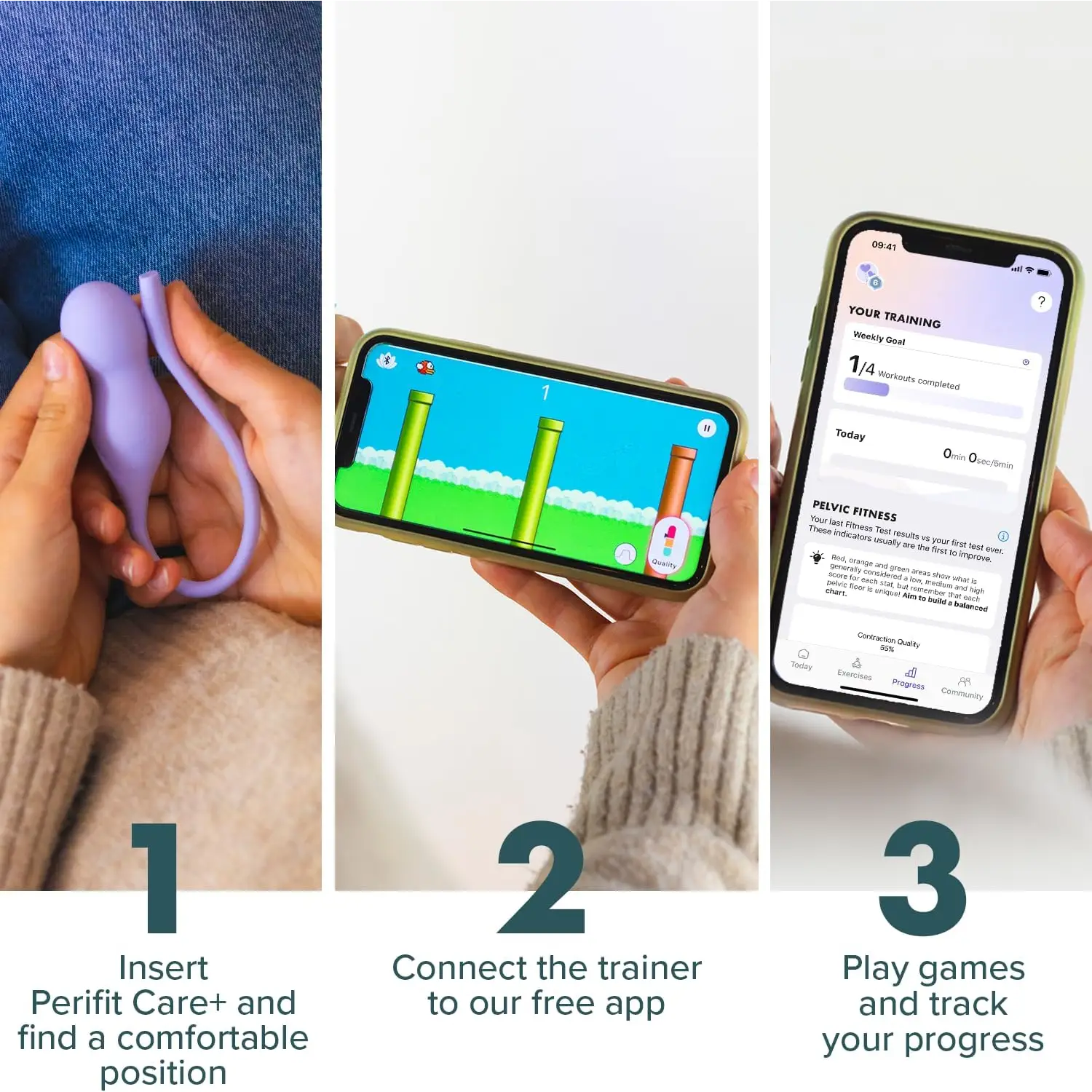 Perifit Care + Advanced App-Enabled Kegel Exerciser - Lavender - Kegels