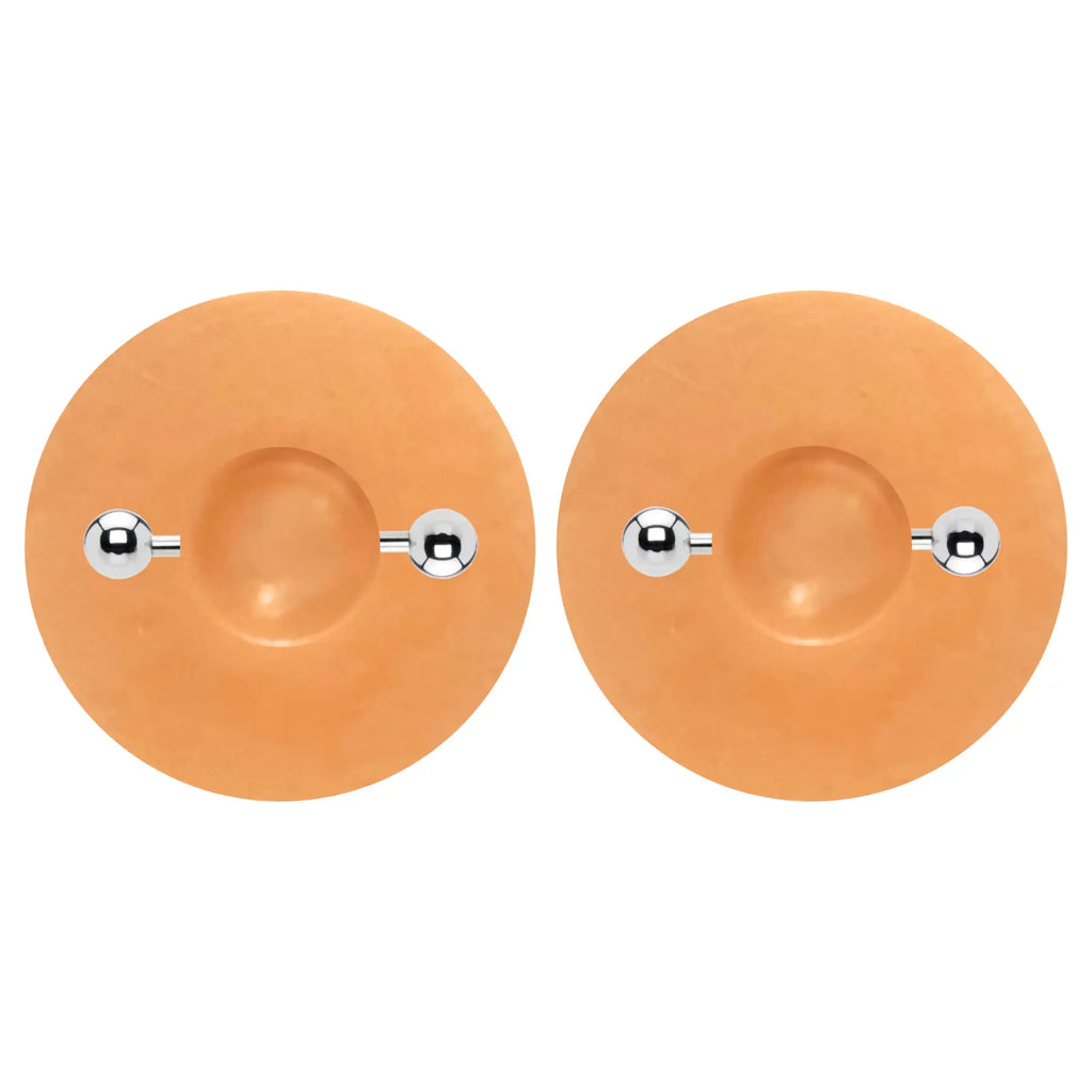 Perkies PIERCED Natural Nips – Realistic Prosthetic Nipples Beige / 2’’ Diameter EXTRA perky