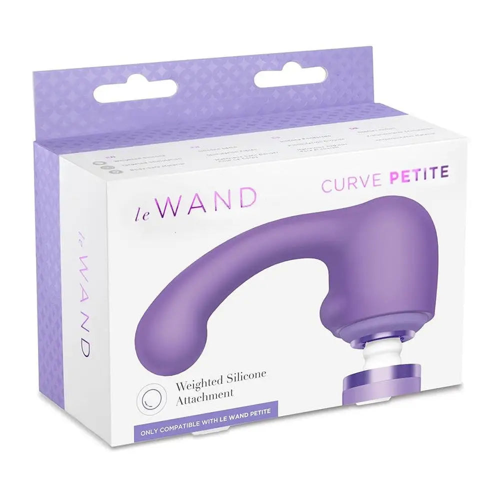 Petite Wand Vibrator Curve Weighted Attachment - Purple