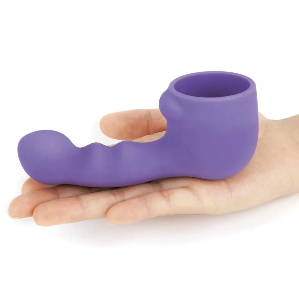 Petite Wand Vibrator Ripple Weighted Attachment - Purple