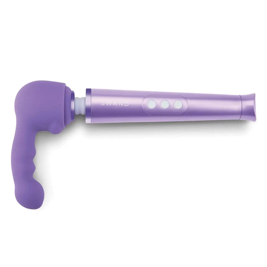 Petite Wand Vibrator Ripple Weighted Attachment - Purple