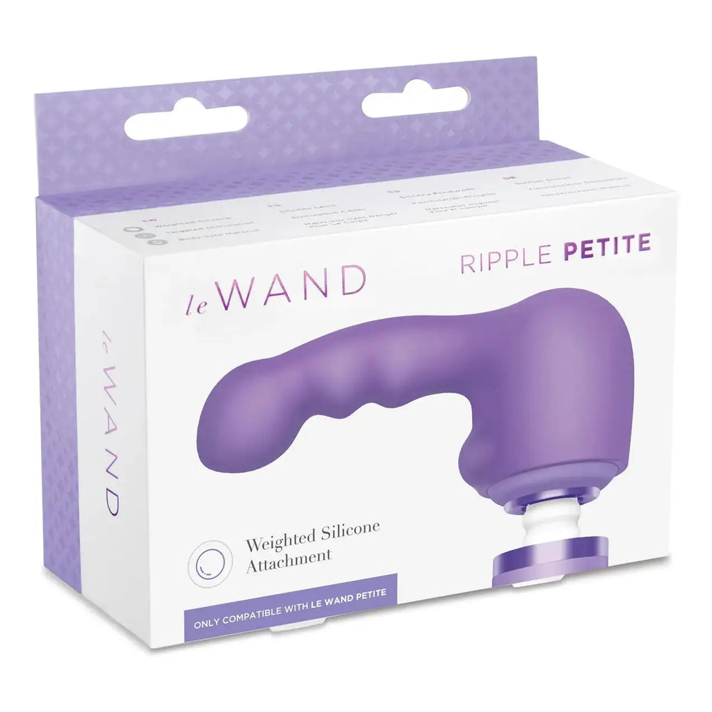 Petite Wand Vibrator Ripple Weighted Attachment - Purple