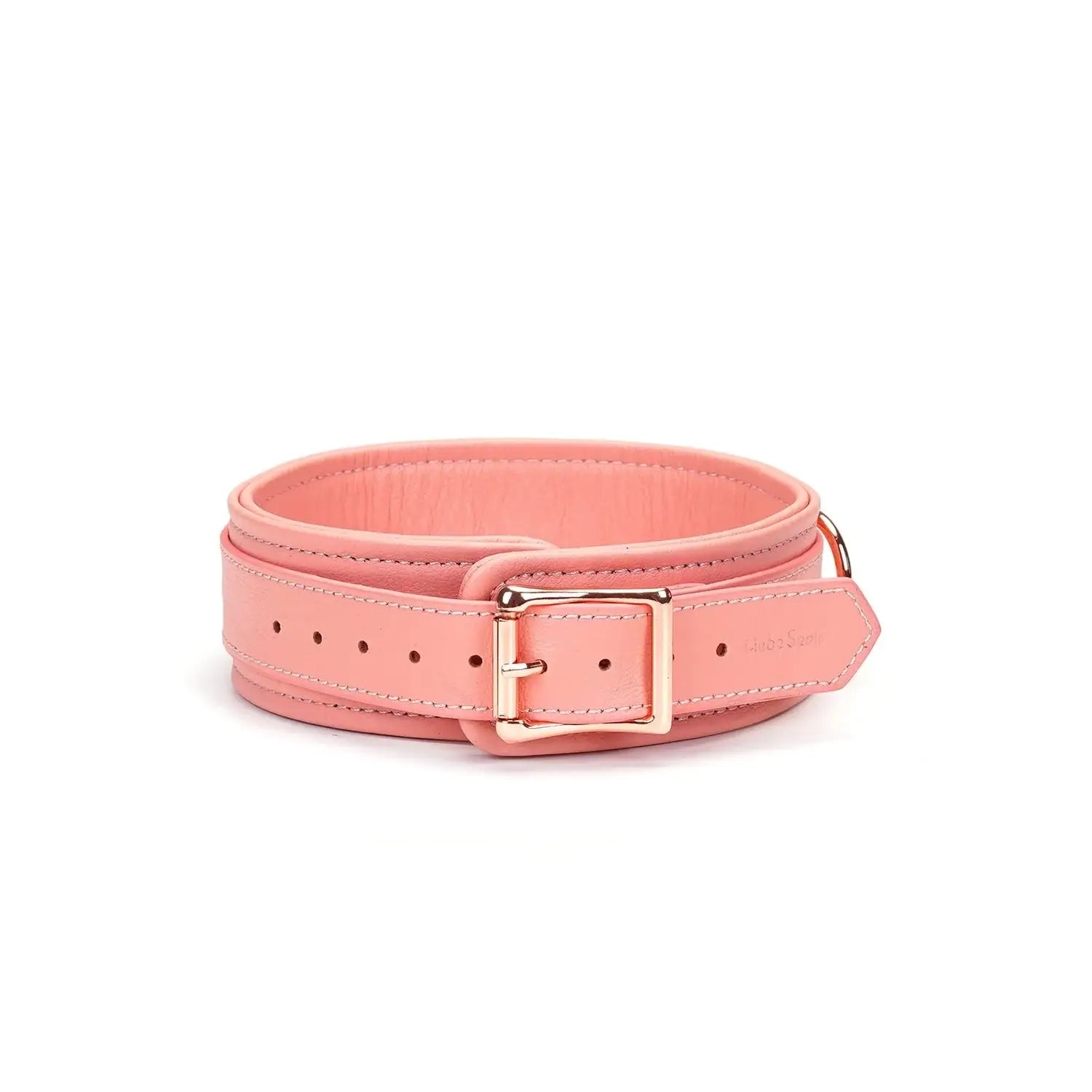 Pink Dream Collection Leather Collar with Leash - Restraints