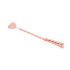 Pink Dream Collection Leather Heart-Shaped Riding Crop - Flogger