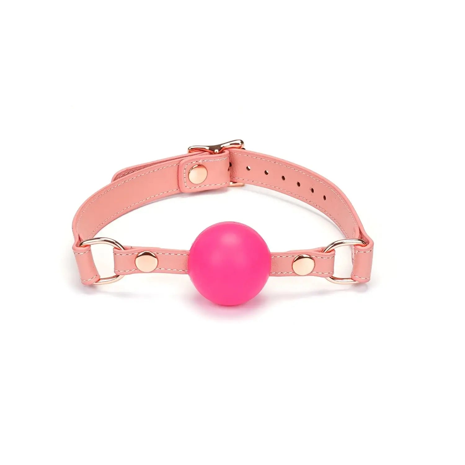 Pink Dream Collection Leather & Silicone Ball Gag - Gags