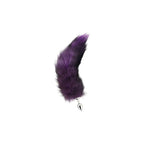Pink Elephant Stainless Steel Fox Tail Butt Plug | Faux Fur | S/M/L Small / Dark Purple