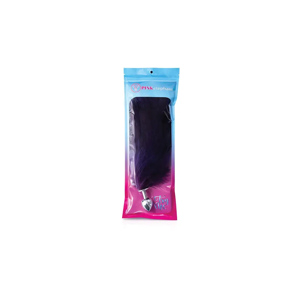 Pink Elephant Stainless Steel Fox Tail Butt Plug | Faux Fur | S/M/L