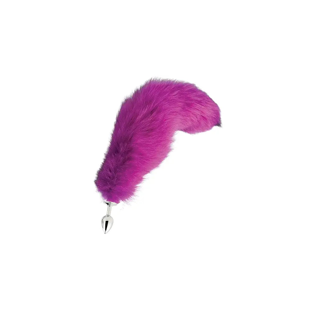 Pink Elephant Stainless Steel Fox Tail Butt Plug | Faux Fur | S/M/L Small / Hot