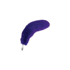 Pink Elephant Stainless Steel Fox Tail Butt Plug | Faux Fur | S/M/L Small / Purple
