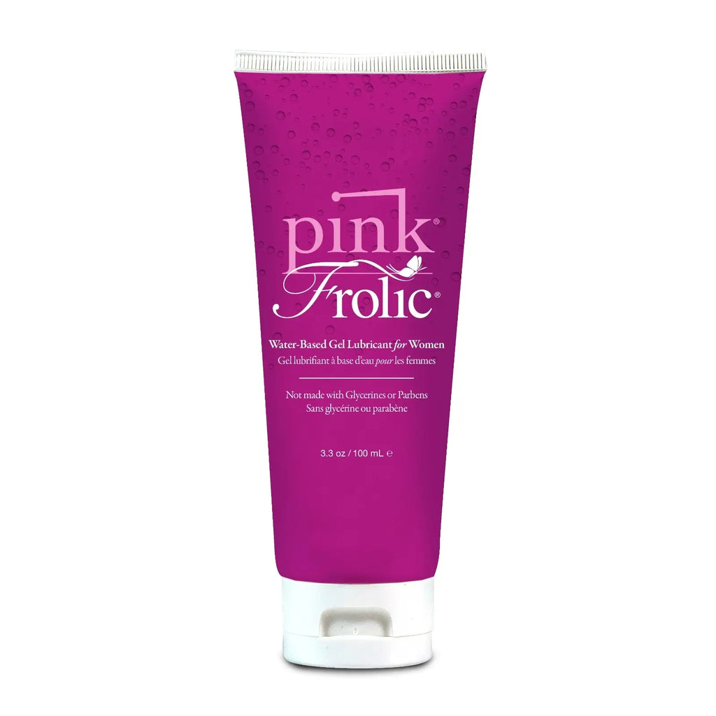 Pink Lubricants® Frolic Water-Based Gel Lubricant - Toy-Friendly & Glycerin-Free - 3.3 fl. oz.