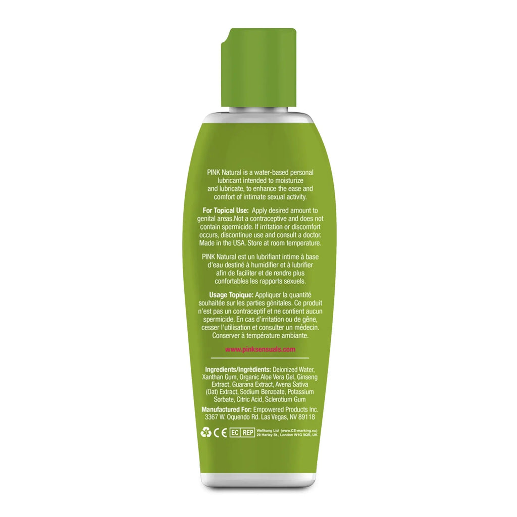 Pink Lubricants® Natural Water-Based Lubricant - Organic Aloe & Botanical Blend - 4.7 fl. oz.