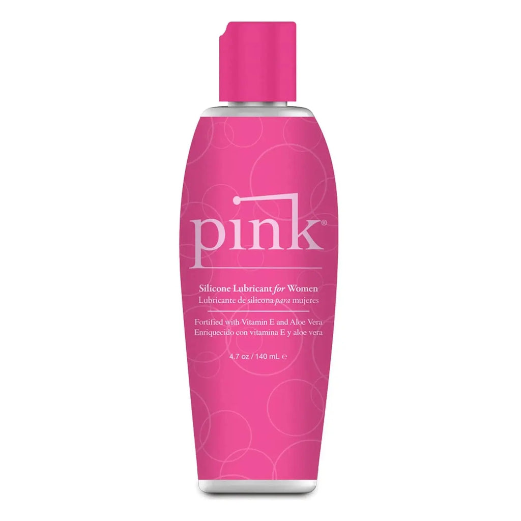 Pink Lubricants® Silicone-Based Lubricant - Premium 3-Molecule Blend with Aloe & Vitamin E 4.7 fl. oz.