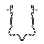 Fetish Fantasy Series Adjustable Nipple Chain Clamps Black