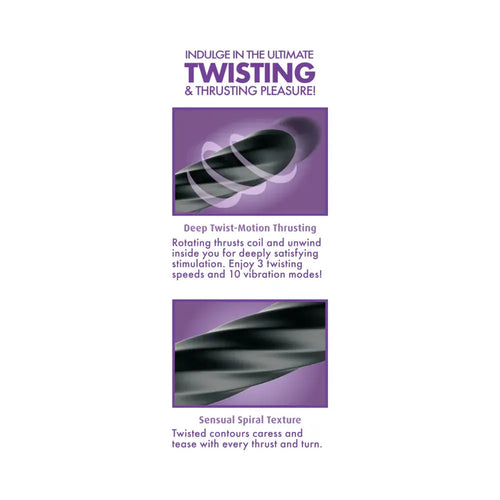 Pipedream® Anal Fantasy Elite Twist Ecstasy Thruster | Spiral Rotating Vibrator