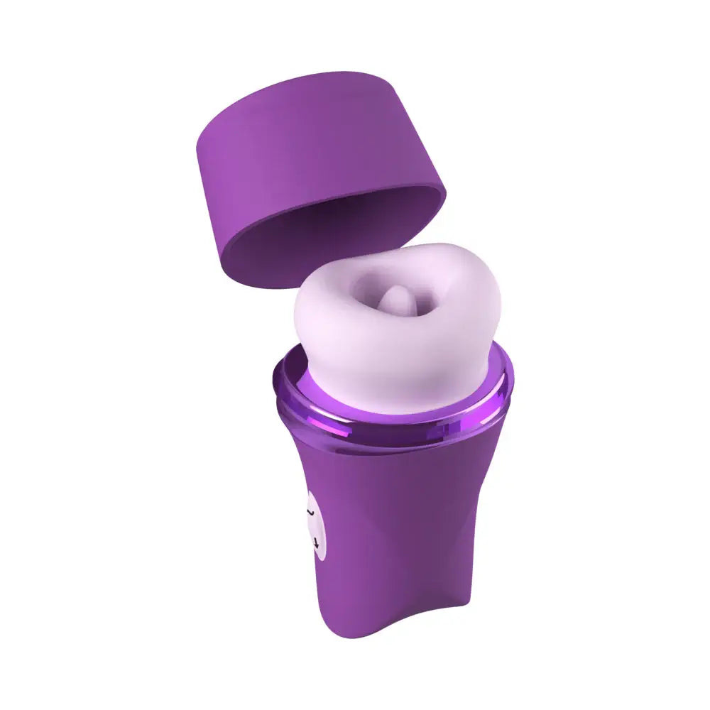 Pipedream® Fantasy for Her Lush Kiss Plush – Licking & Suction Clitoral Vibrator Purple