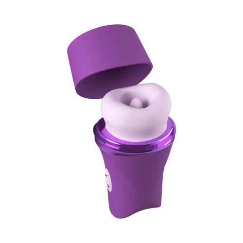 Pipedream® Fantasy for Her Lush Kiss Plush – Licking & Suction Clitoral Vibrator Purple