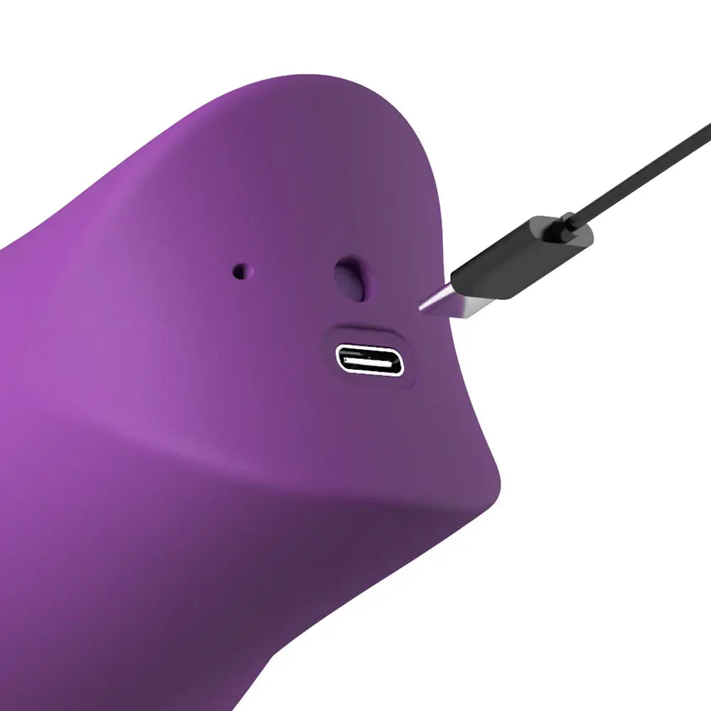 Pipedream® Fantasy for Her Lush Kiss Plush – Licking & Suction Clitoral Vibrator Purple